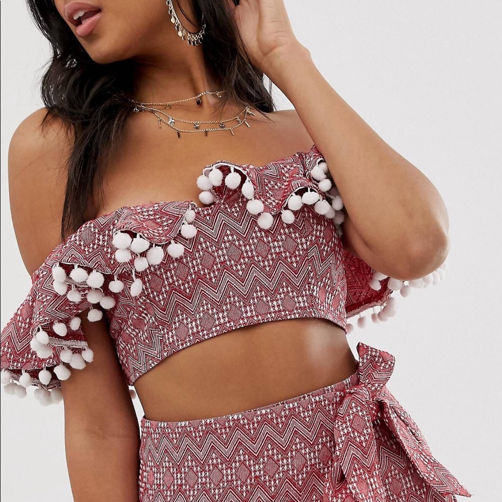 Boho Beach Two-Piece Set (Top + Wrap Skirt) 🌴✨ NWOT Size 6 - Picture 8 of 8